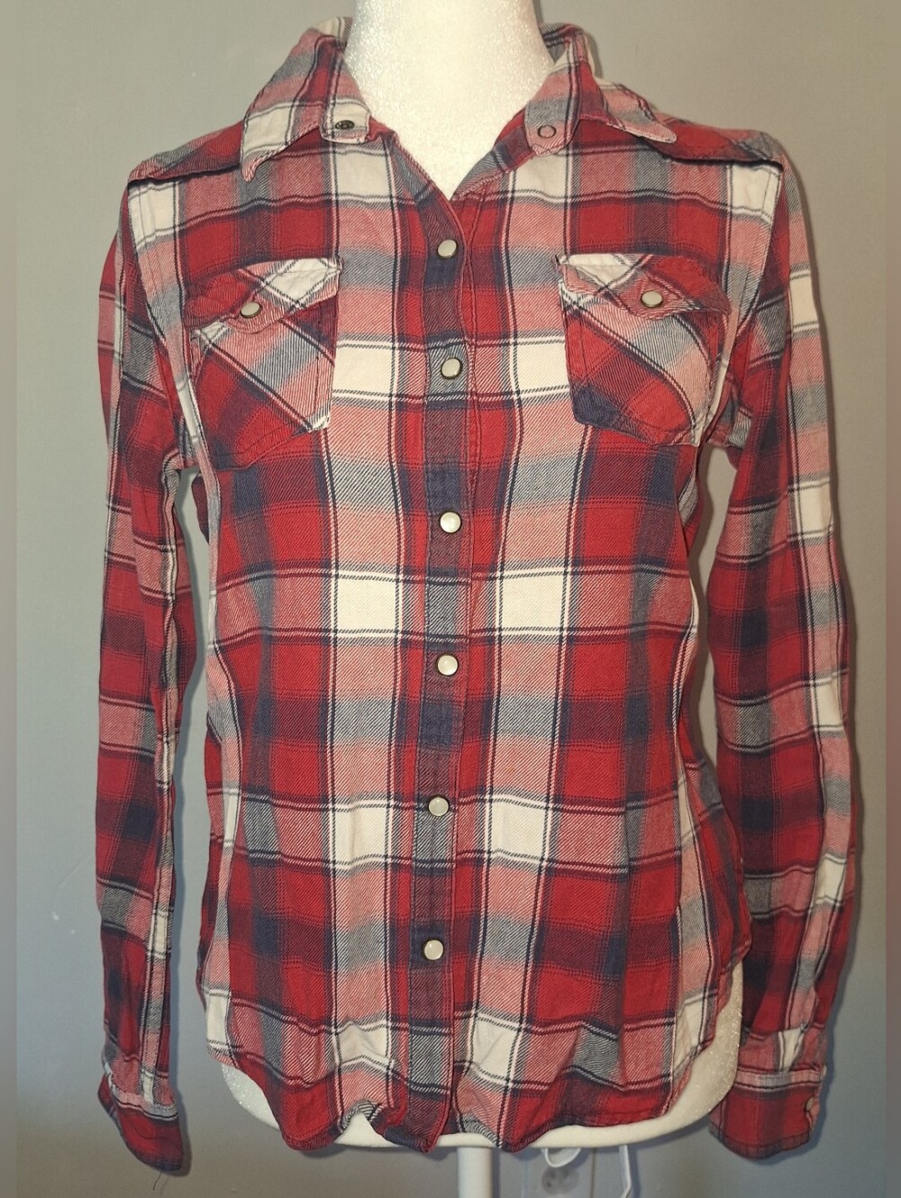 Mossimo Red Button-Up Flannel